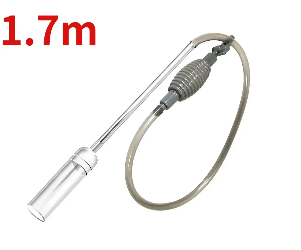 1.5M Aquarium Water Changer Manual Siphon Pump Fish Tank Gravel Cleaner Vacuum Water Transfer Cleaning Tool Aquarium Maintenance Qme 1.7m
