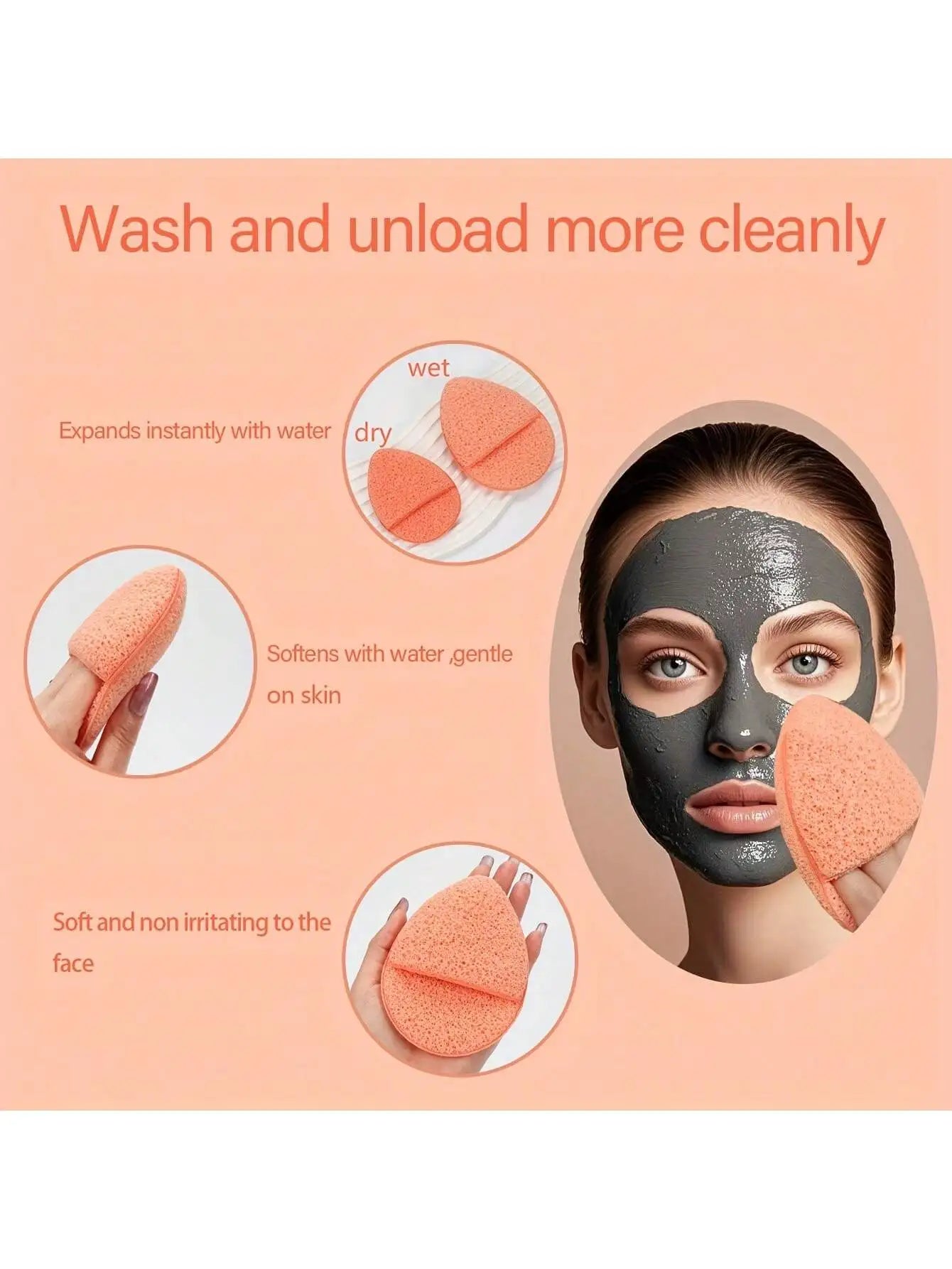 4 Random Gentle Facial Sponges Removes Deep Down Dirt Makeup That Qme