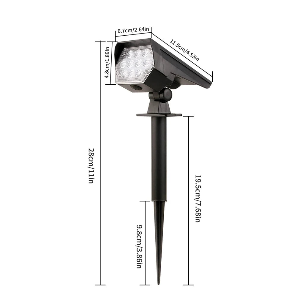 Solar Spotlights, Outdoor Waterproof Floor Mounted Lawn Lights, Outdoor Courtyard Lights, Garden Dual-Use Lighting Qme