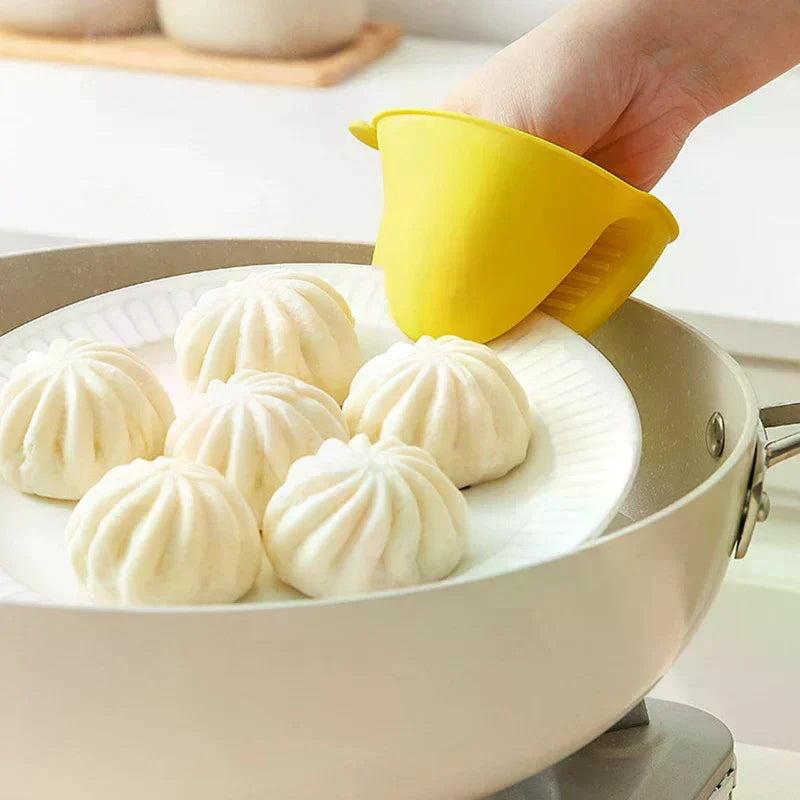 Thickened Silicone Heat Resistant Gloves Non Slip Oven Mitts Microwave Safe Kitchen Gloves For Baking Cooking Qme