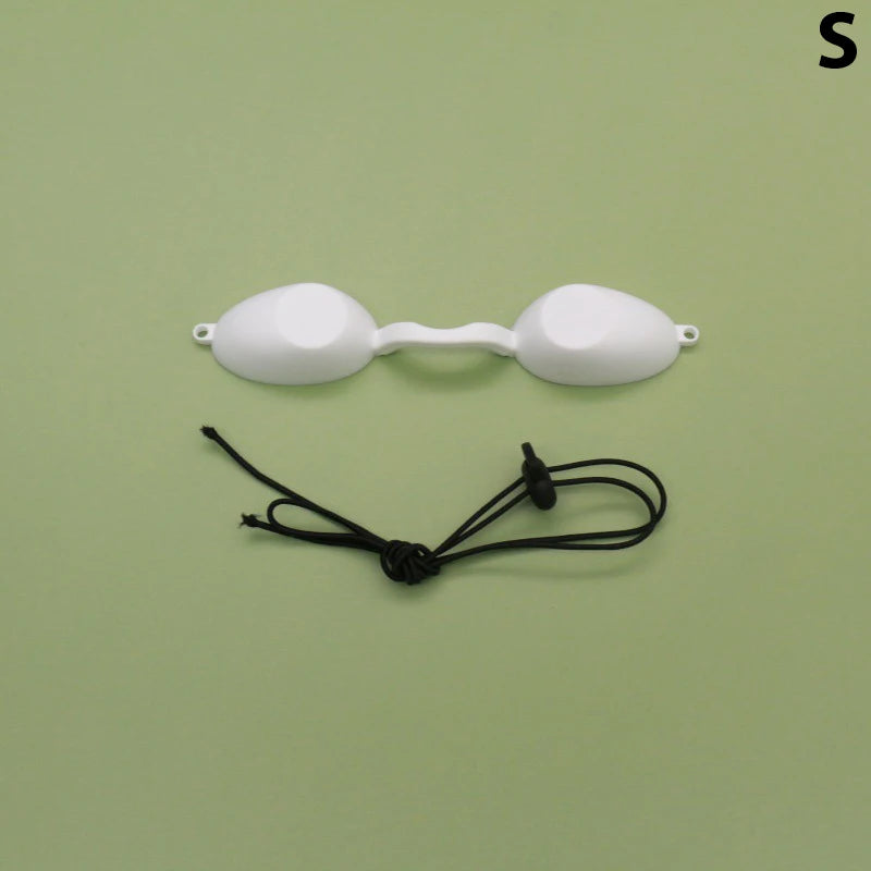 Silicone Protectve Eye Goggle IPL Laser LED UV Lamp Treatment Qme S White