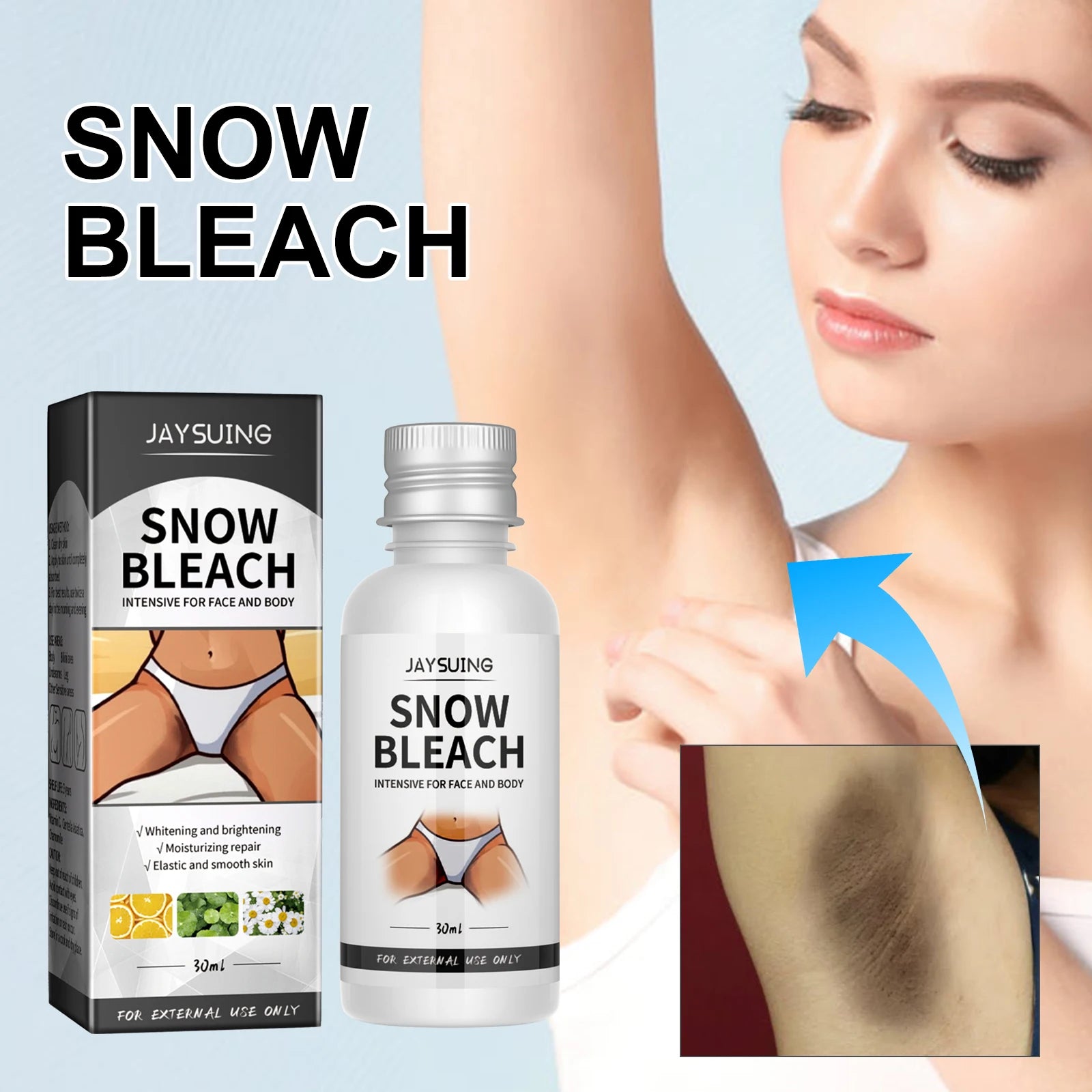 Whitening Cream Private Parts Underarm Bleaching Serum Whiten Butt Knee Brighten Inner Thigh Intimate Parts Dark Remove Melanin Qme
