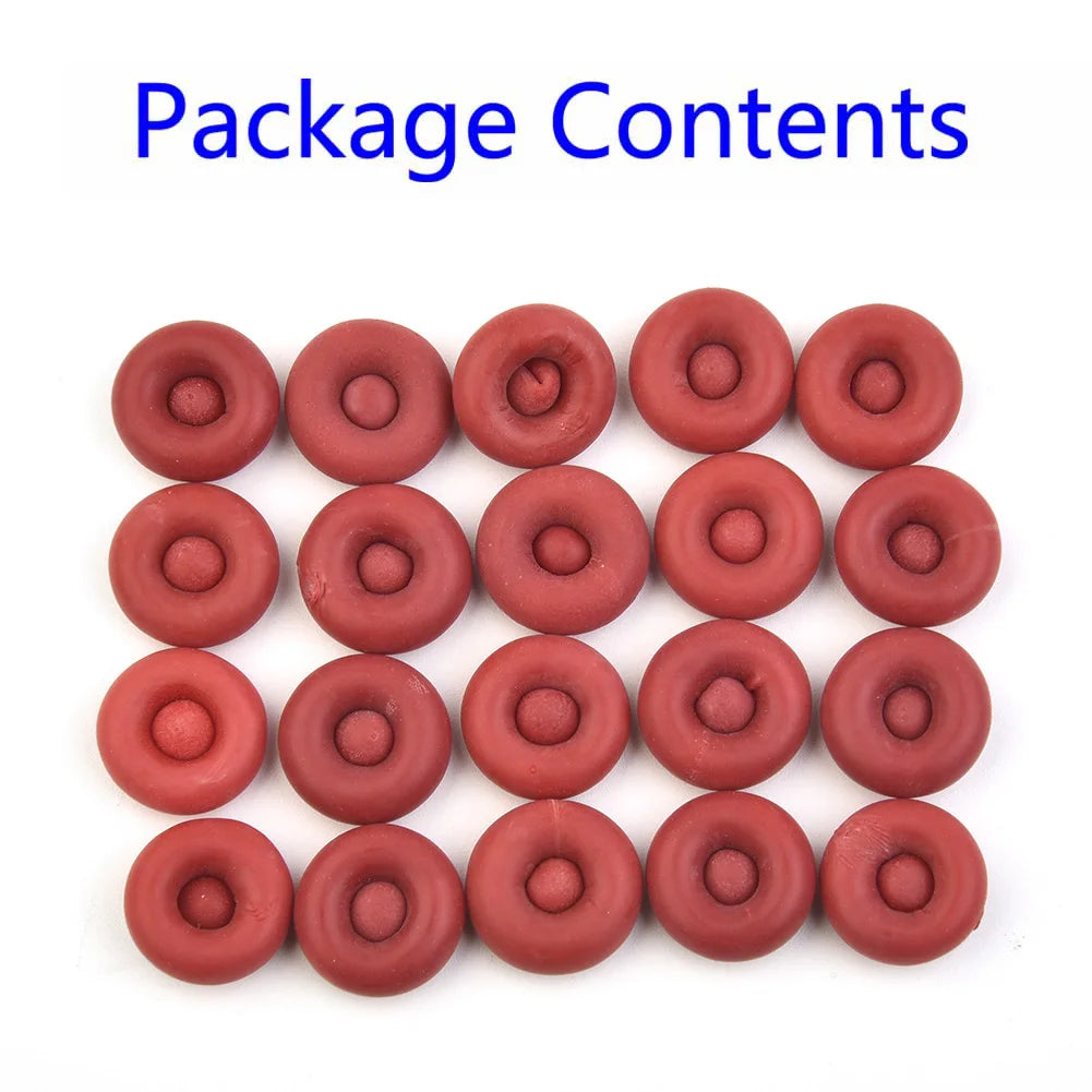20pcs Caulk Cap Glass Glue Tip Sealing Cap Barrel Glue Mouth Protective Cover Caulking Gun Nozzles Cap Red Caulk Saving Cap Qme