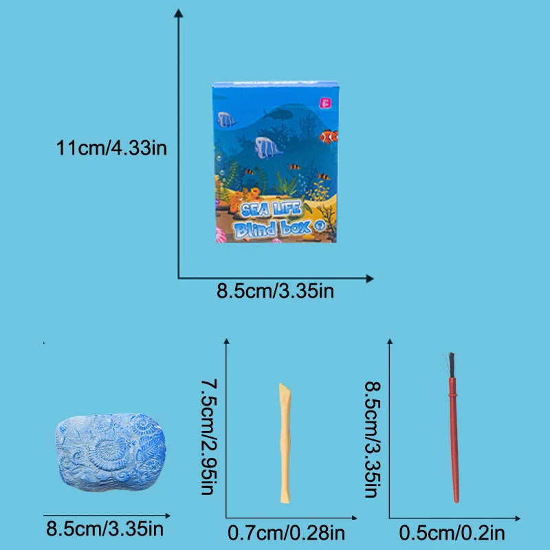 Educational Handmade Toys Ocean Animal Gemstone Dig Kid Qme one size