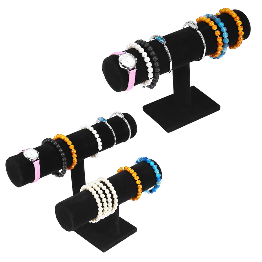2Types Jewelry T Bar Stand Jewellery Necklace Watch Bracelet Display Organizer Rack Holder Jewelry Stand Bracelet Display Stand Qme