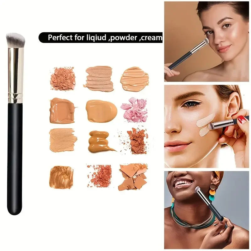 Under Eye Concealer Brush Kabuki Nose Contour Dense Bristles Full Qme