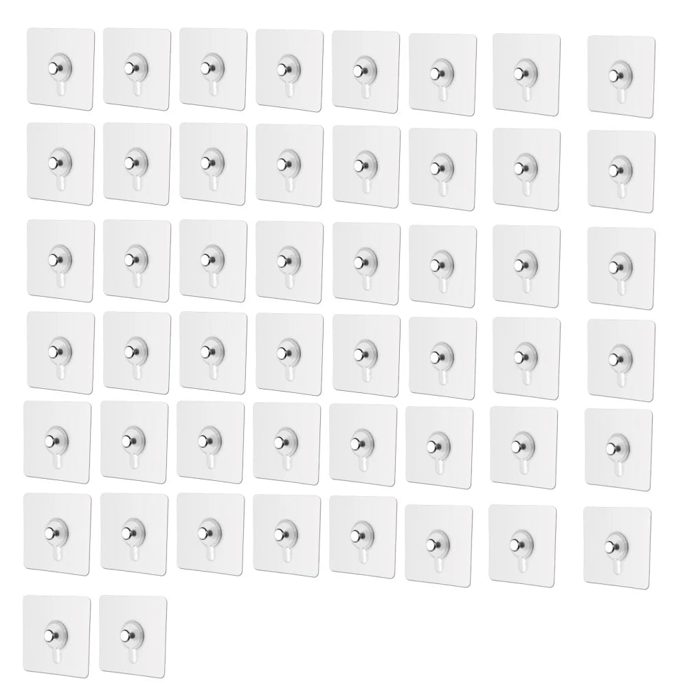 5-50PCS Adhesive Hook No Punching Photo Frame Painting Wall Nail Waterproof Kitchen Bathroom Screw Hook Bathroom Wall Organizer Qme 50Pcs