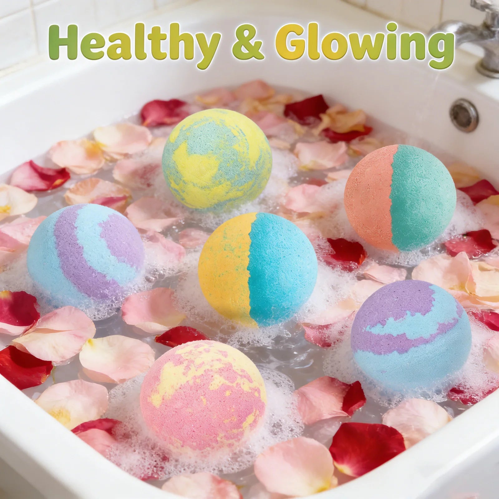 Wiieey Bath Balls for Kids Gentle Skin Cleansing Deep Hydration Calming Scent Infusion Rich Bubble Soothing Bath Bombs 180g Qme