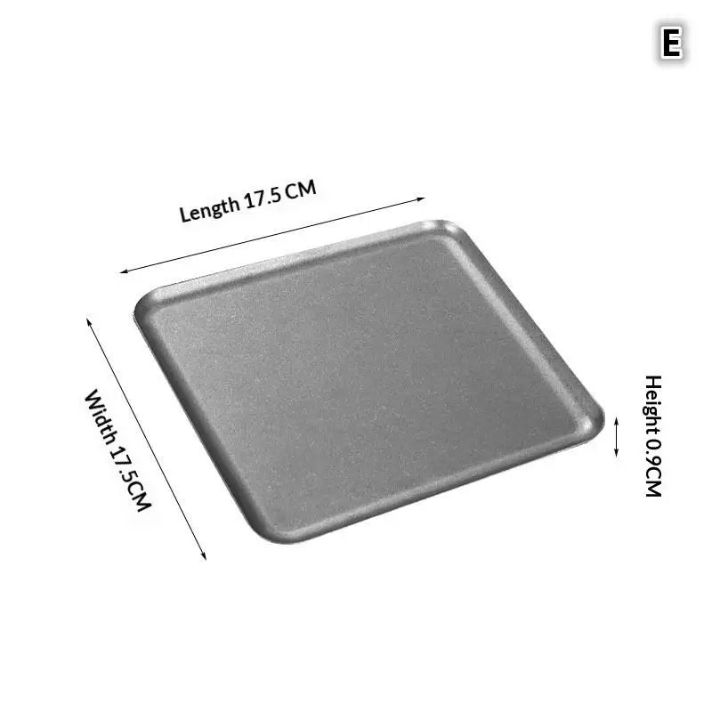 Vintage 304 Stainless Steel Snowflake Silver Square Tray Round Edge Qme E