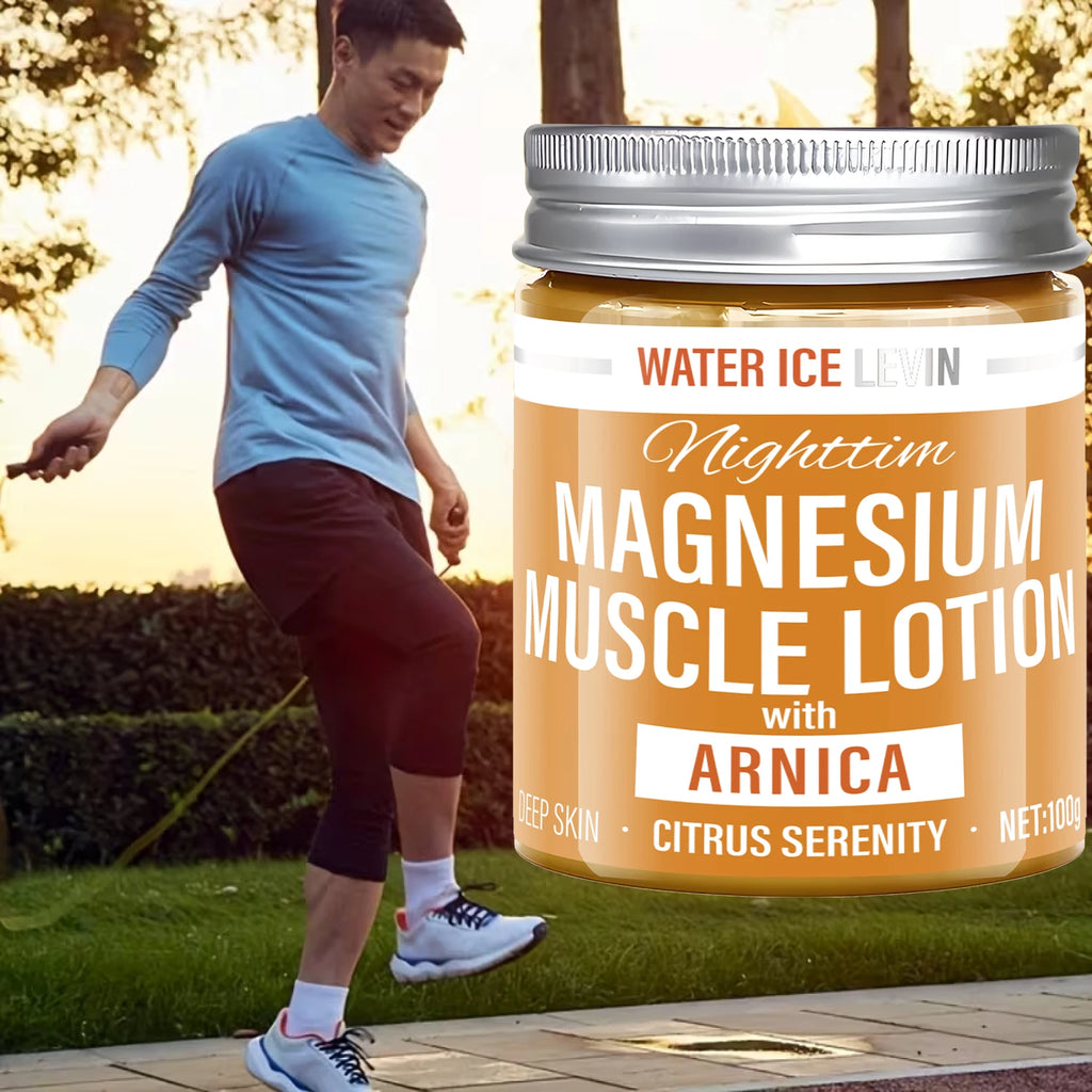 Magnesium Muscle Lotion with Arnica & Citrus for Deep Skin Soothing - Lightweight & Fast-Absorbing Formula. Qme