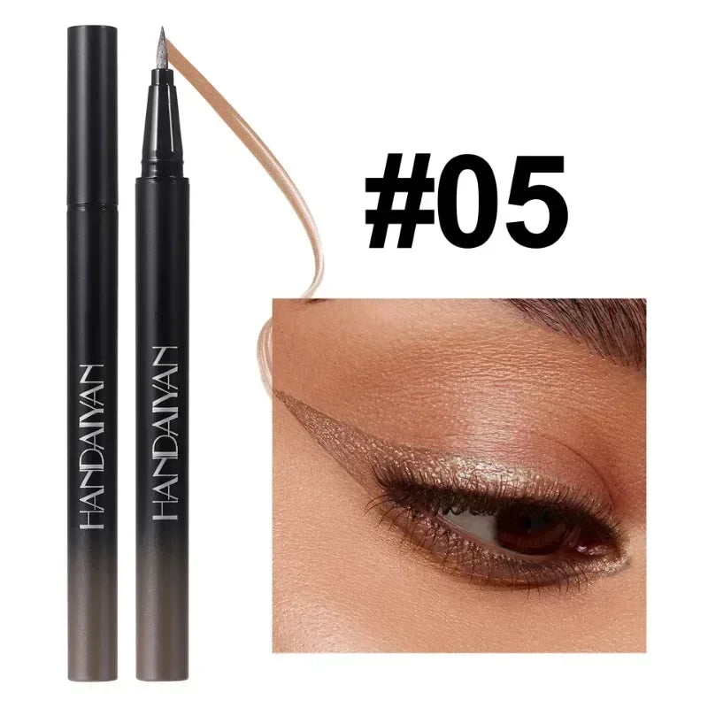 Pearlescent Eyeliner Stick Pen Glitter Eyes Shadow Waterproof Shimmer Eye Liner Pen Shiny High-gloss Cosmetics Beauty Make Up Qme 05