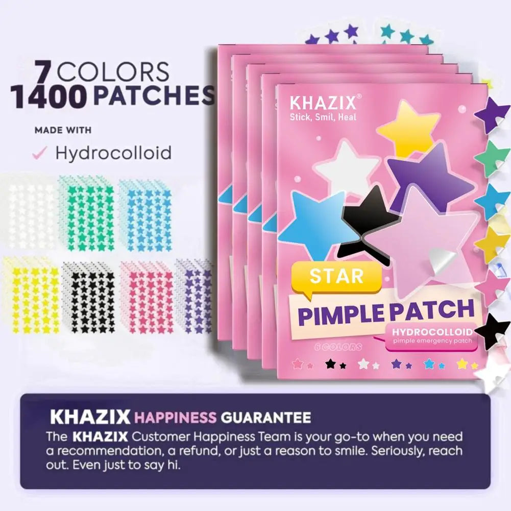 1400pcs Hydrocolloid acne patches, round acne patches, star-shaped acne patches Facial Care Acne Tool Acne Stickers Accessories Qme