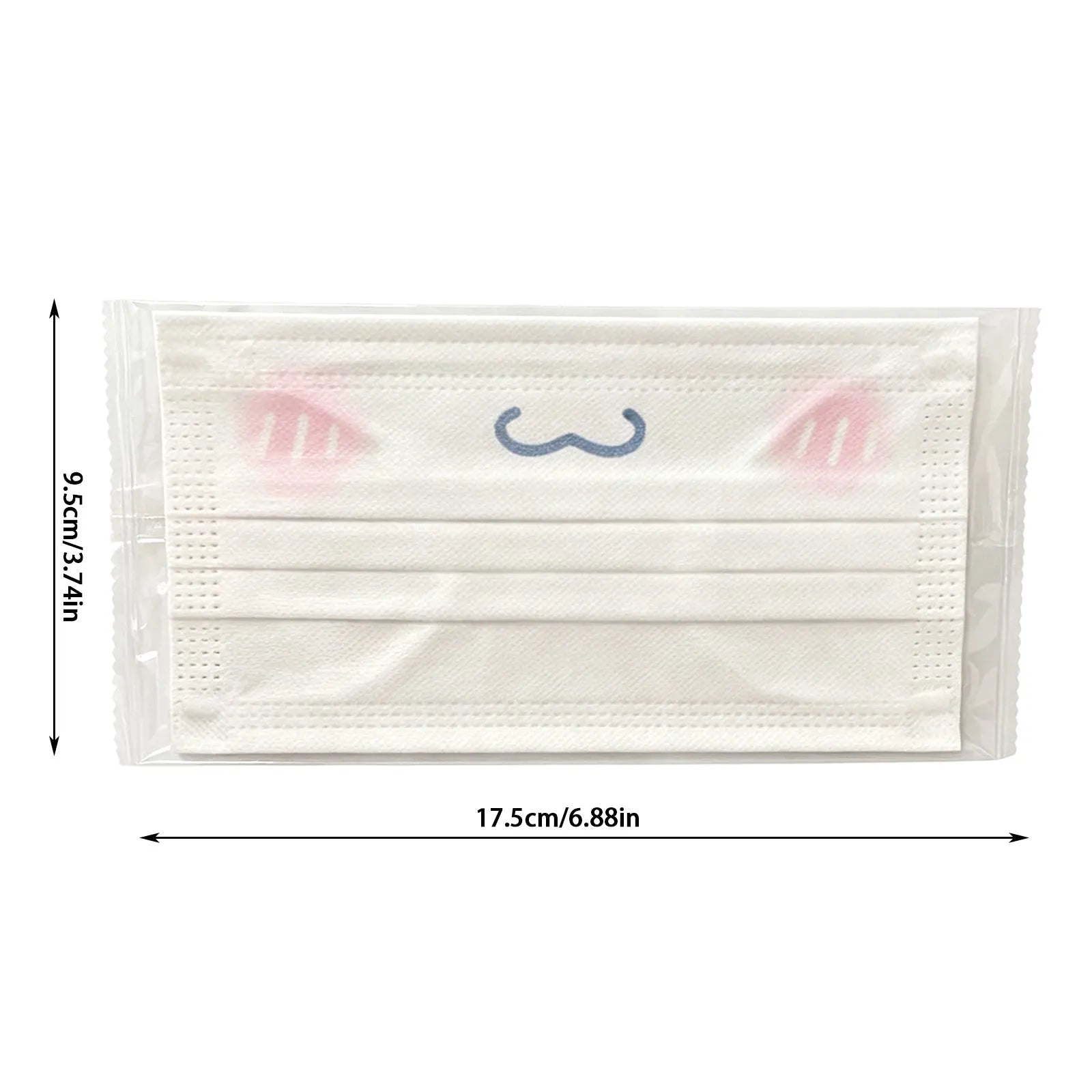 10Pcs Adult Cartoon Cute Disposable Mask Breathable 3 Layer Face Masks Anti Dust Disposable Protection Masks Qme