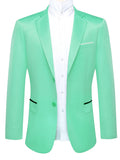 Men's Satin Blazer Formal Suit Jacket 2 Button Bright Color Business Casual for Wedding Prom Party Multiple Colors Available Qme DPT-XX-0021 XXXL