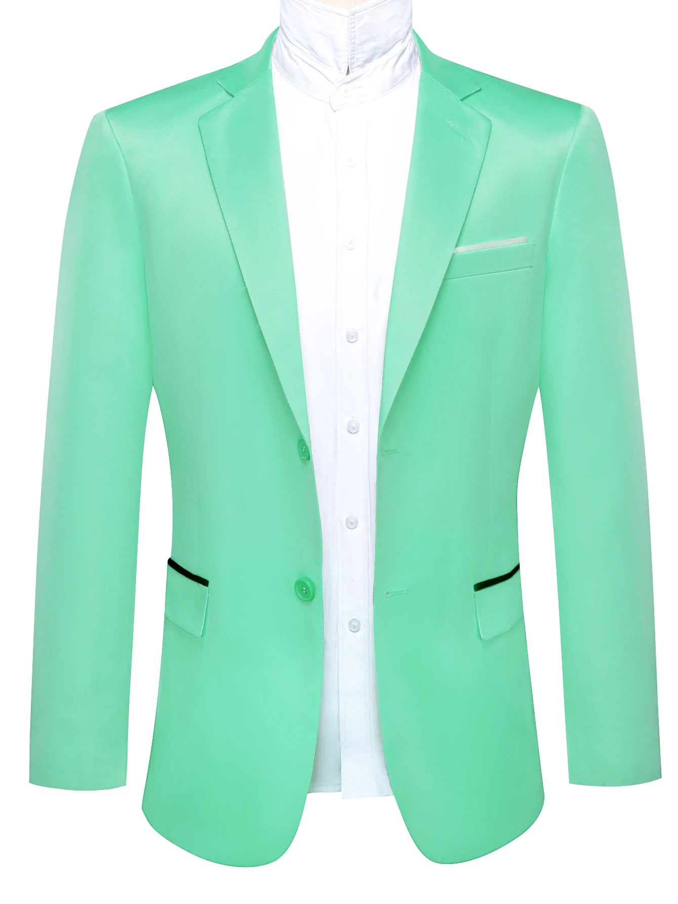 Men's Satin Blazer Formal Suit Jacket 2 Button Bright Color Business Casual for Wedding Prom Party Multiple Colors Available Qme DPT-XX-0021 XXXL