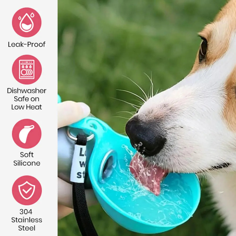 Foldable Water Kettle Round Cup Spherical Pet Bottle Dogs Cats Qme