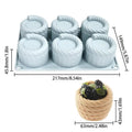 1 6 Cavity Woven Flower Basket Design French Mousse Cake Mould Qme Gray