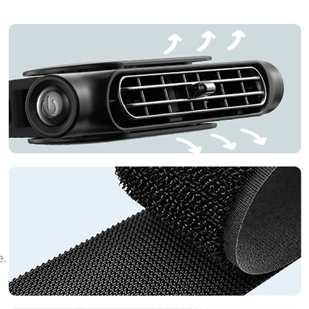 USB Car Interior Rear Headrest Fan Cooler 3 Speeds Adjustable Car Seat Headrest Fan Rear Seat Ventilator Summer Car Accessories Qme