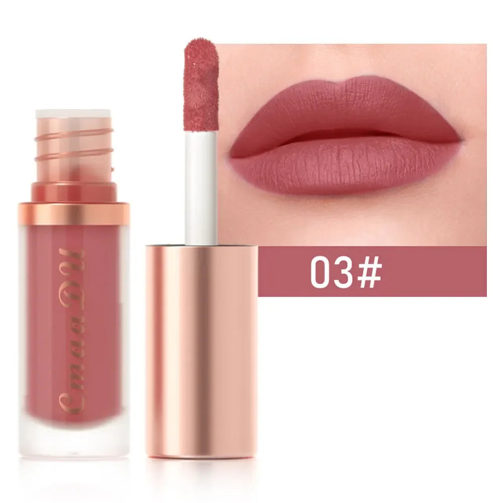 1pcs Waterproof Matte Velvet Lip Glaze Moisturizing Long Lasting Non-stick Cup Not Easy To Fade Lip Gloss Lipstick Makeup Qme 3