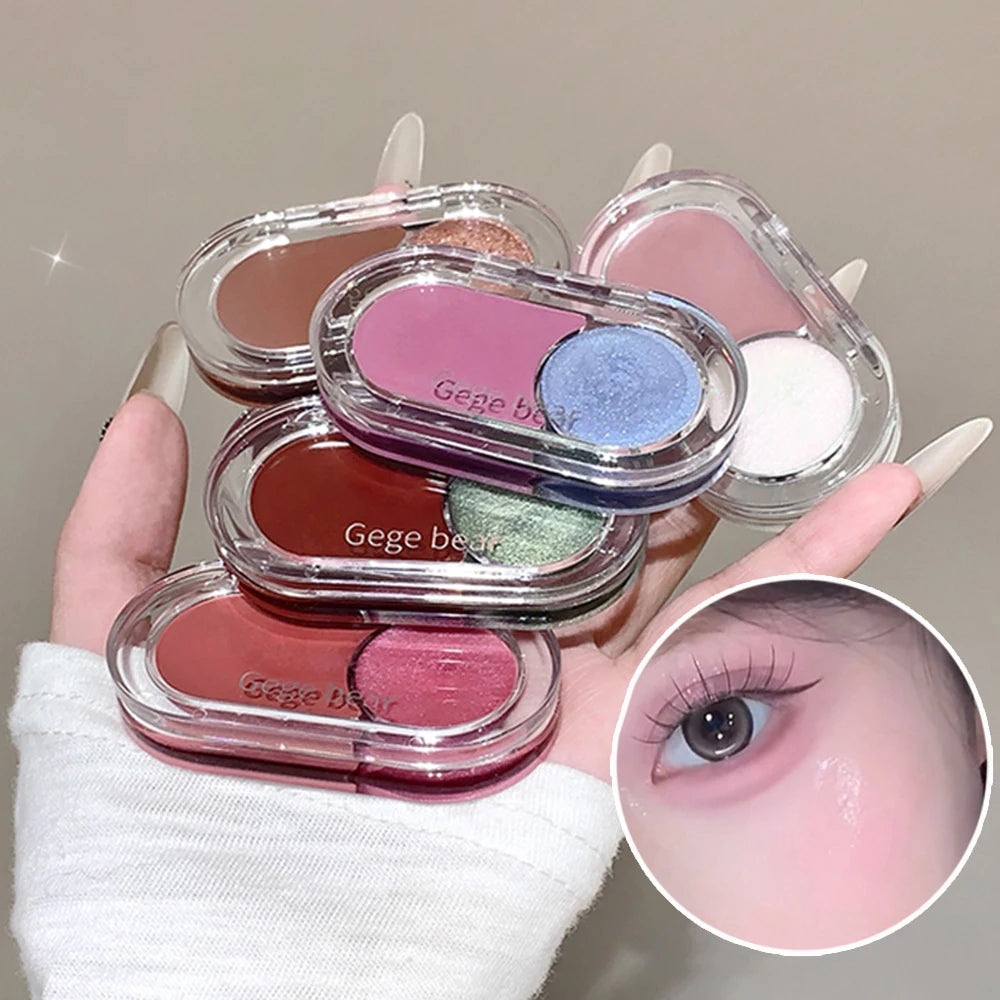 Gege Bear Two Highting Blush Cream Dual-use Brighten Lip Natural Qme
