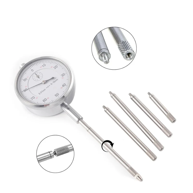 A02F-18Pcs Dial Indicator Extension Stem Rod Set M2.5 Thread,10-100Mm Extend Rod,Measurement For Dial & Digital Indicators Qme