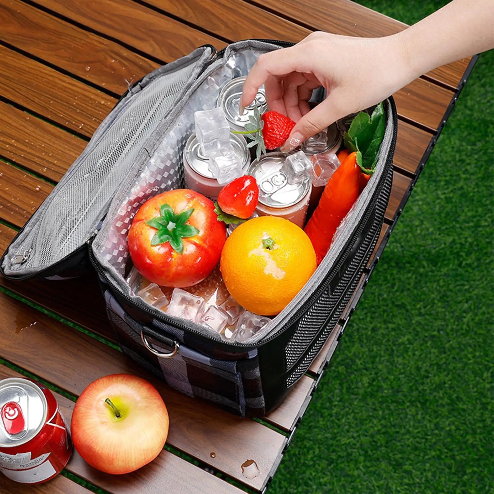 Portable Cooler Bag Insulated Backpack Cooler Camping Ice Pack For Campers Hikers Families Travelers Fishermen Anglers Beach Qme