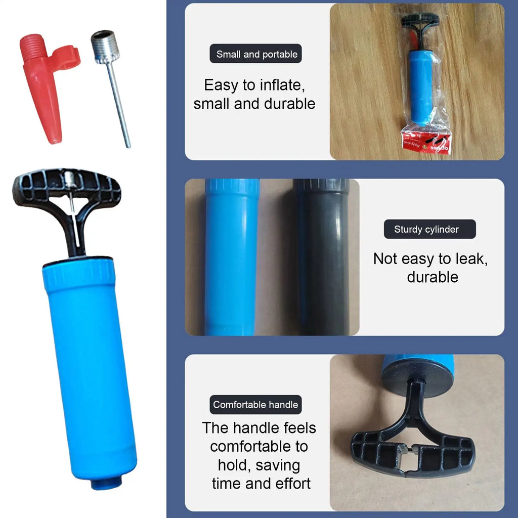 Air Pump Portable Sports Ball Hand Pump Manual Air Pump Fashionable Hand Air Pump with Needle for Volleyball Soccer Basketball Qme