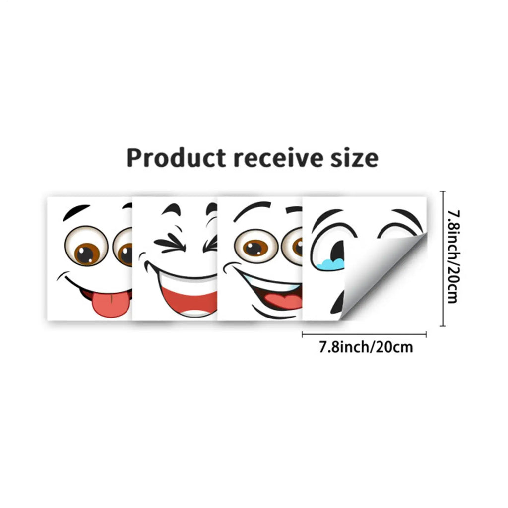 Garbage Can Stickers 4 7 8x7 Funny Expression Cute Wall Decals Toilet Qme