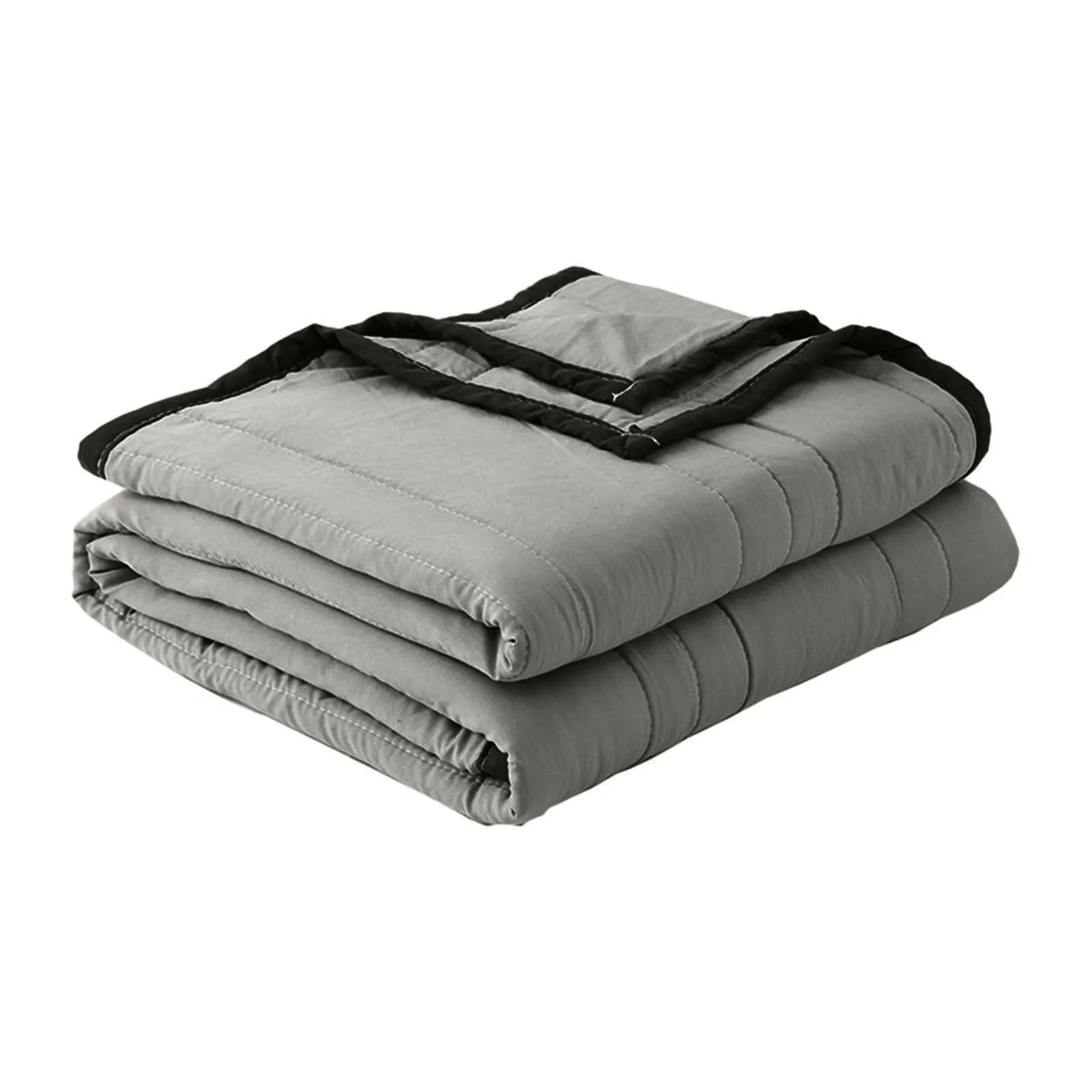 Summer Cooling Blanket for Bed Flannel + Ice Fiber Thin Blankets High Quality Cool But Not Ice Throw Blanket Napp Blankets Rest Qme Gray One Size