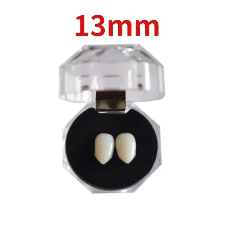 Halloween Fake Teeth Cosplay Vampire Fangs Retractable Teeth Dress Costume Tooth Gift Party Decoration Vampire Dracula Teeth Qme styleA-13MM