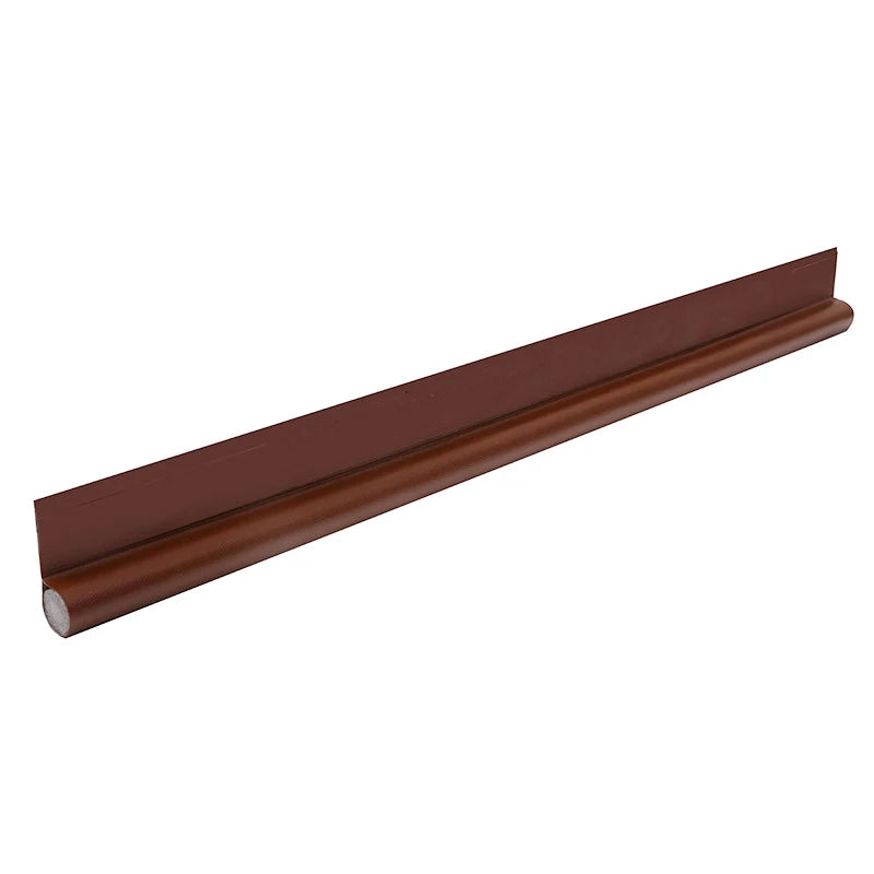 Adjustable Door Bottom Seal Strip Weatherstrip Under Door Draft Stopper Anti-Cold Windproof Gap Blocker House Acoustic Foam Qme Brown 95-96cm