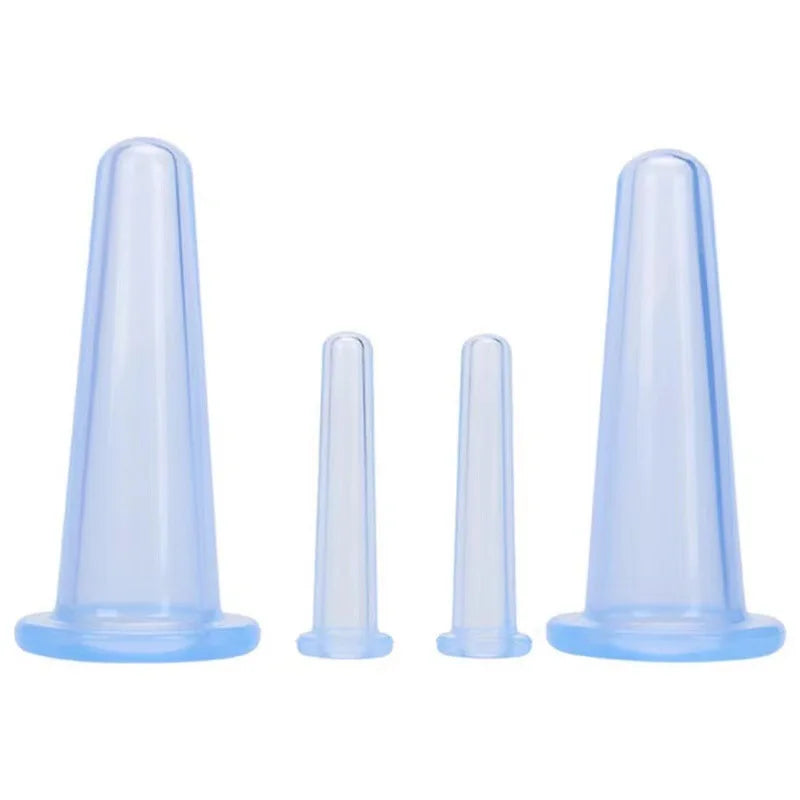 Silicone Vacuum Cupping Massage Jars Anti Cellulite Facial Suction Qme Blue China Mainland