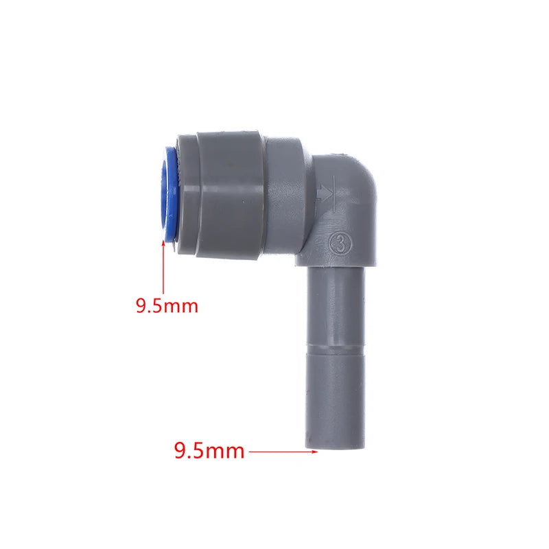 6.35MM 8MM 9.5MM Male To Female Elbow Plastic Quick Connect Pipe Hose Connector Push-in Fittings Joint Qme 9.5mm