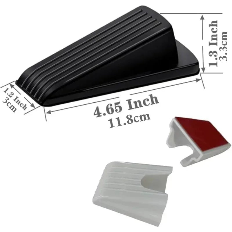 Rubber Door Stopper Wedge Anti Slip Floor Stop Indoor Use Prevents Qme