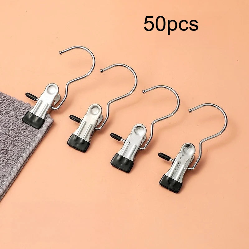 Multi Functional Metal Pants Hangers With Anti Slip Clips Space Saving Closet Organizer For Jeans Skirts Trousers Storage Qme 50pcs