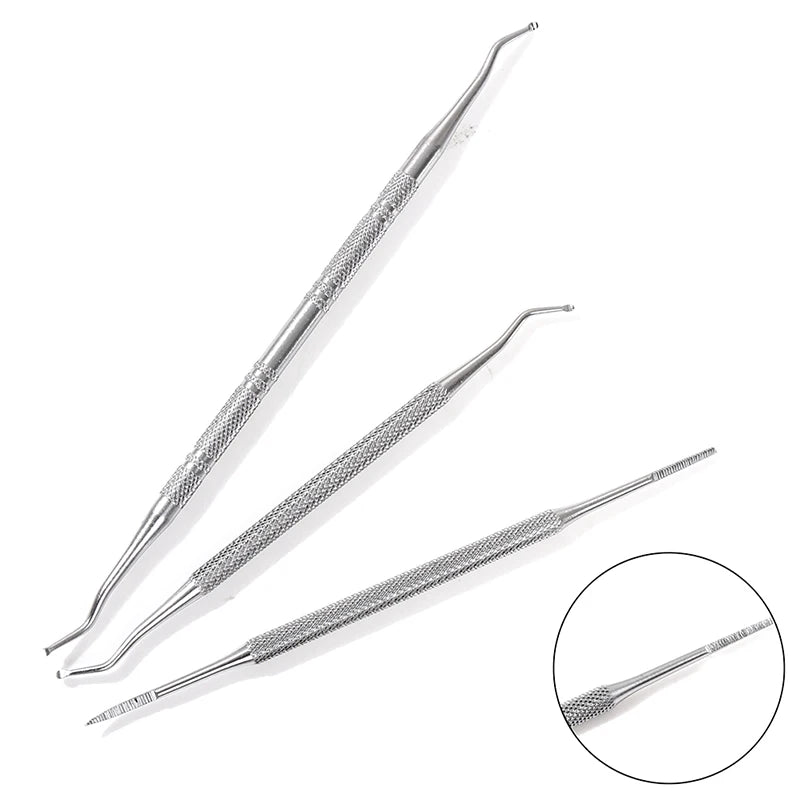 Double-ended Toe Nail Care Tool Ingrown Toenail Hook Lifter Filing Qme one size