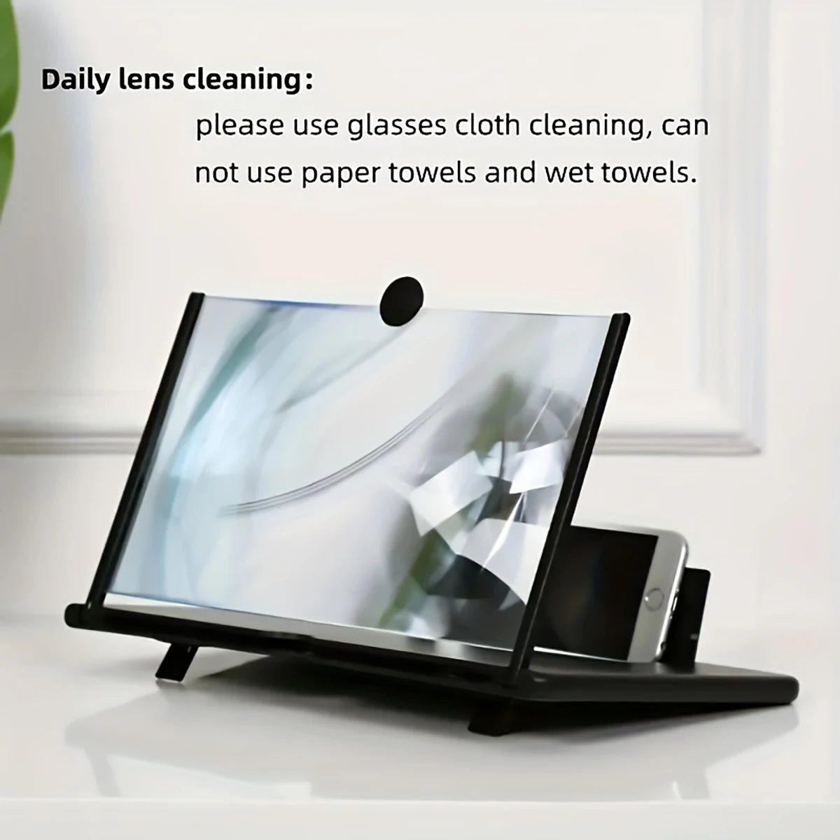 Mobile Phone Screen Magnifier HD Projection Desk Stand Compatible Qme