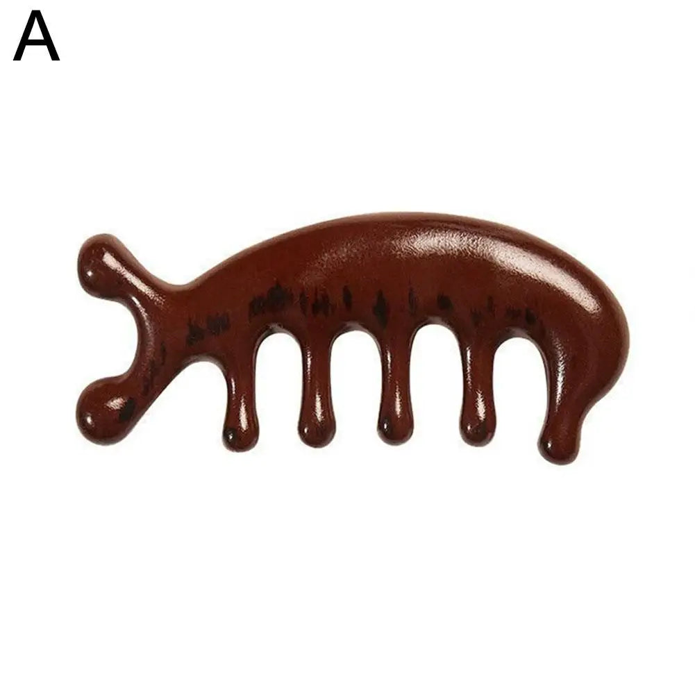 Natural Sandalwood Deer Antler Five Paws Massage Comb Meridians Dredging Scalp Facial Massage Comb Gifts For Family And Friends Qme C CN