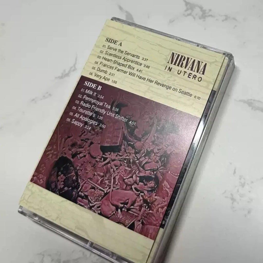 Retro Alternative Rock Music Cassette Tape, Angel Anatomy Art Themed Cover, Avant-Garde Style Classic Track Collection Qme