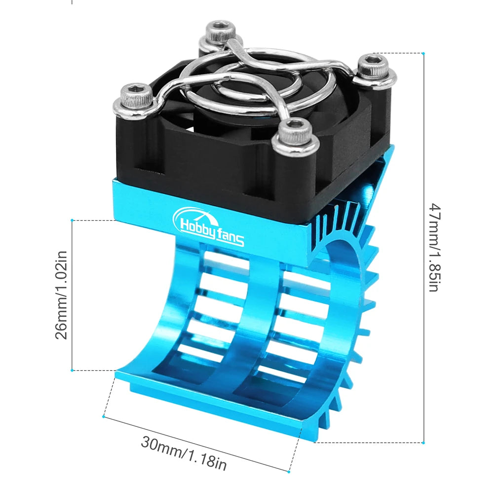 RC Motor Heat Sink with 5V Cooling Fan for 1/14 1/16 1/18 370 380 390 RC Car for 2838 2858 2845 Brushless Motor Qme