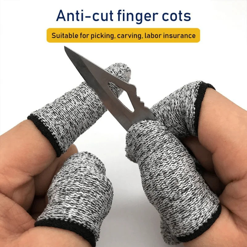 10-Pack Anti-Cut Finger Protectors - Keep Your Fingers Safe While Cooking! Qme