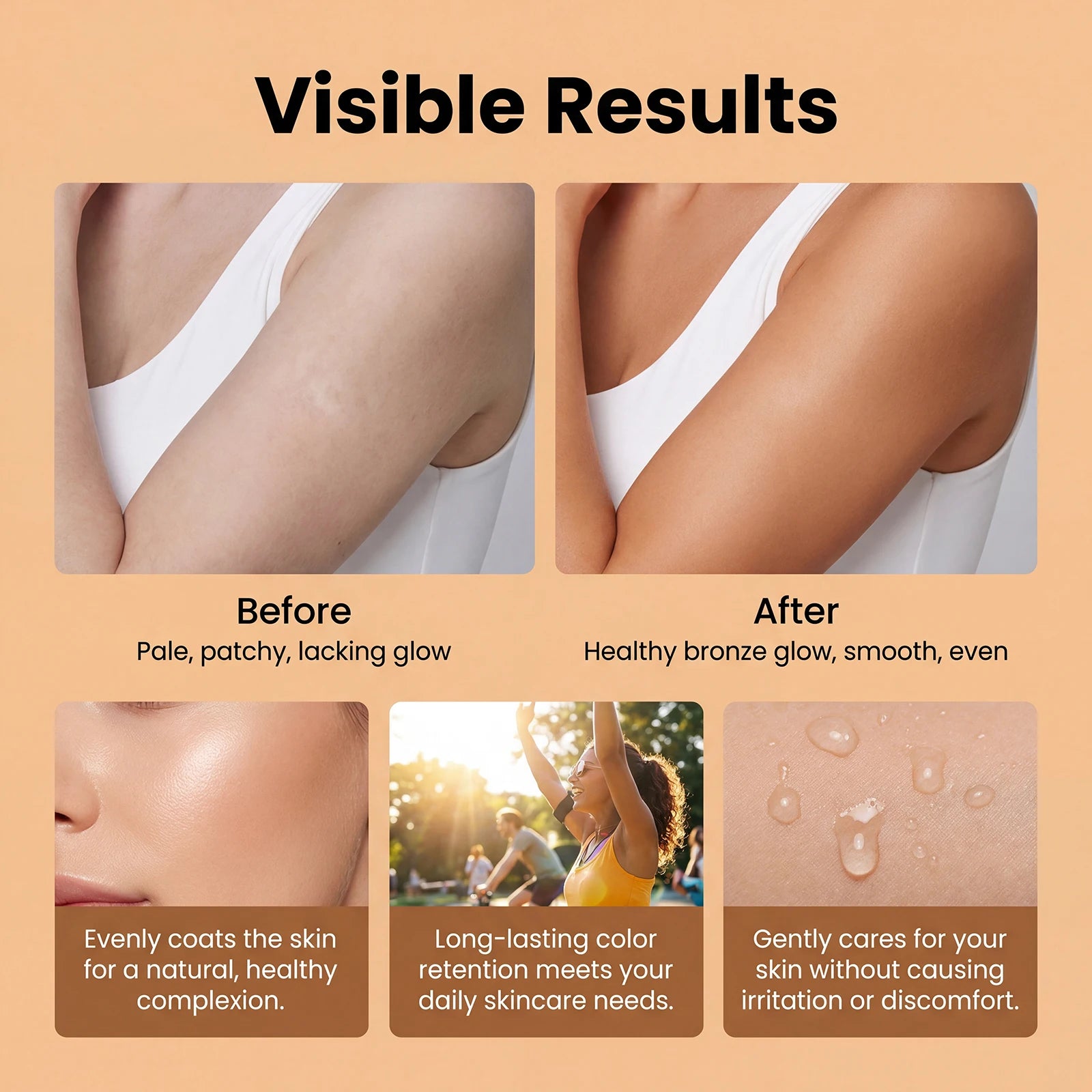 Self Tanning Spray Self Tanner Sunless Tanning Mist for Body Face Natural Looking Gradual Tan Sunless Tanner Spray for Men Women Qme