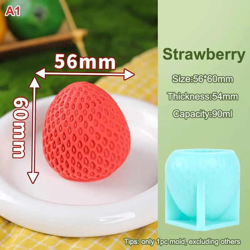 Easy Release Cake Chocolate Jelly Soap Mold DIY Food-safe Fruits Ice Qme A1