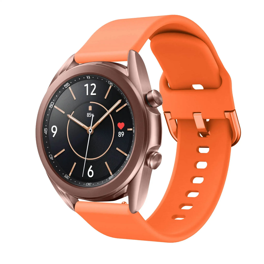 Watchband Silicone For Samsung Galaxy watch 3 45mm 41mm 42mm 46mm Strap Sport Smart Wristbands Bracelet 20mm 22mm Watchstrap Qme