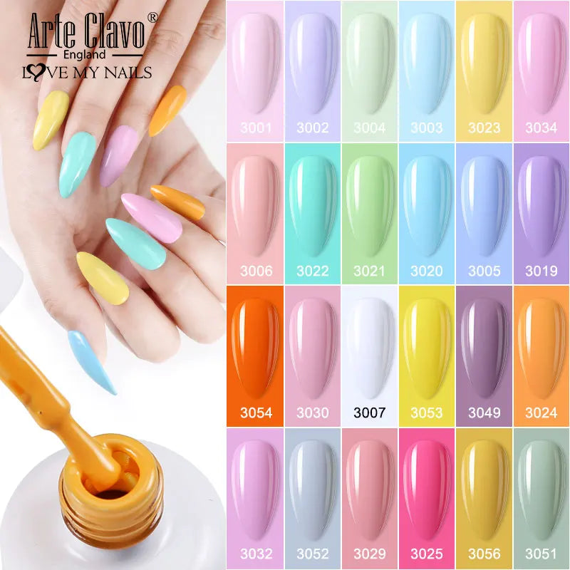 Arte Clavo Macaron Spring Series Gel Nail Polish Pigment Semi Qme