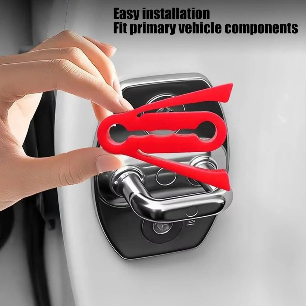 Silicone Car Door Latch Covers Shock Absorption Pad Noise Reduction Qme