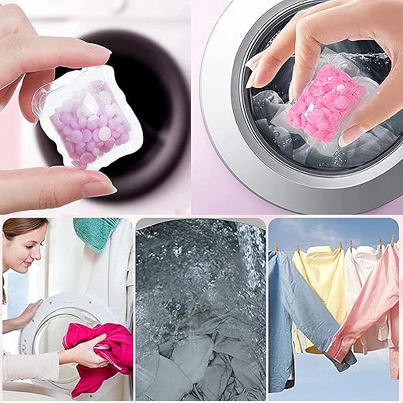 Long-lasting Laundry Scent Beads Granule Detergent Capsule Ball for Washing Clothing Diffuser Perfum Scent Washing Supplies Qme