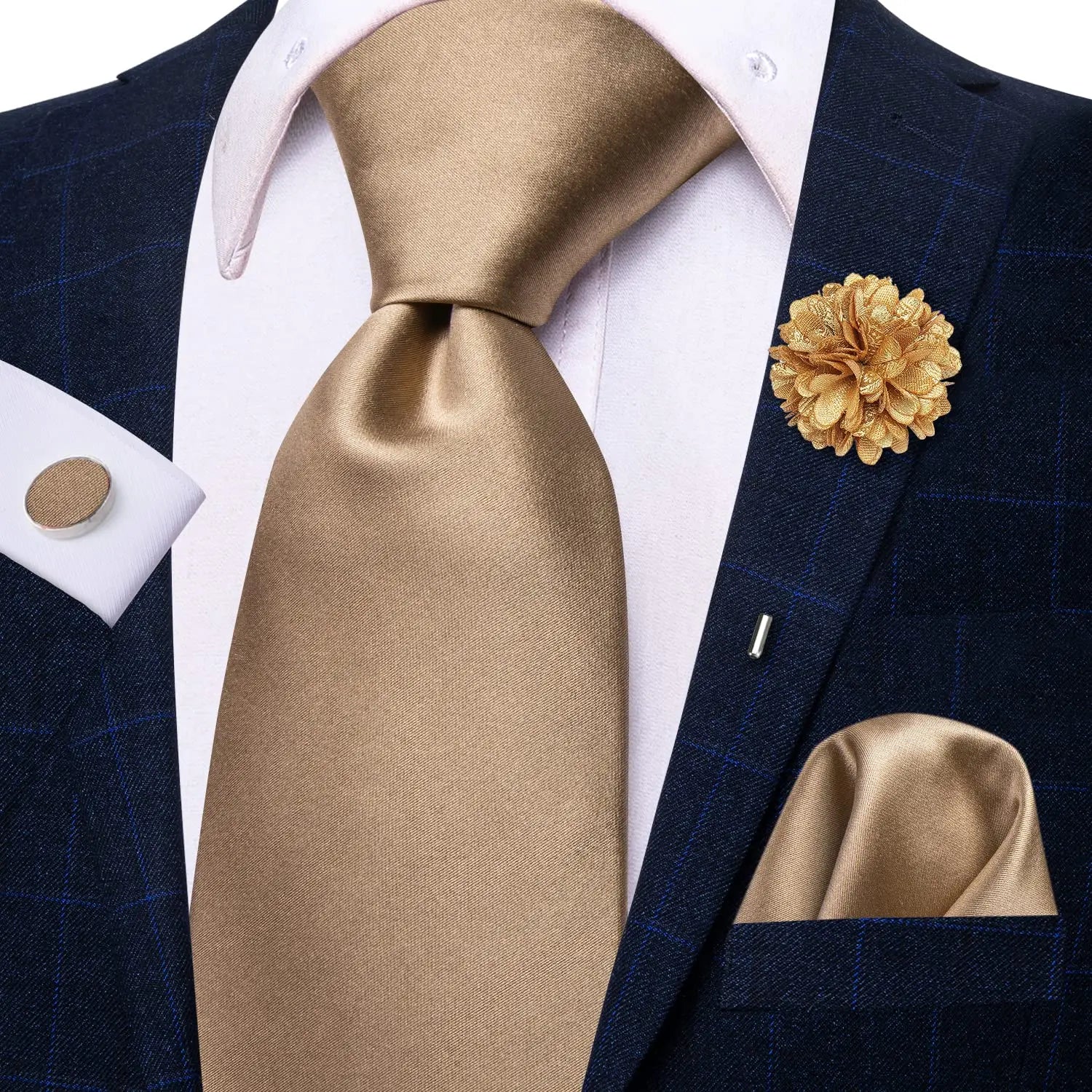 Striped Purple White Tie With Brooch Silk Elegent Necktie For Men Handky Cufflink Fashion Wedding Business Party Hi-Tie Designer Qme N-3772-XH-0036
