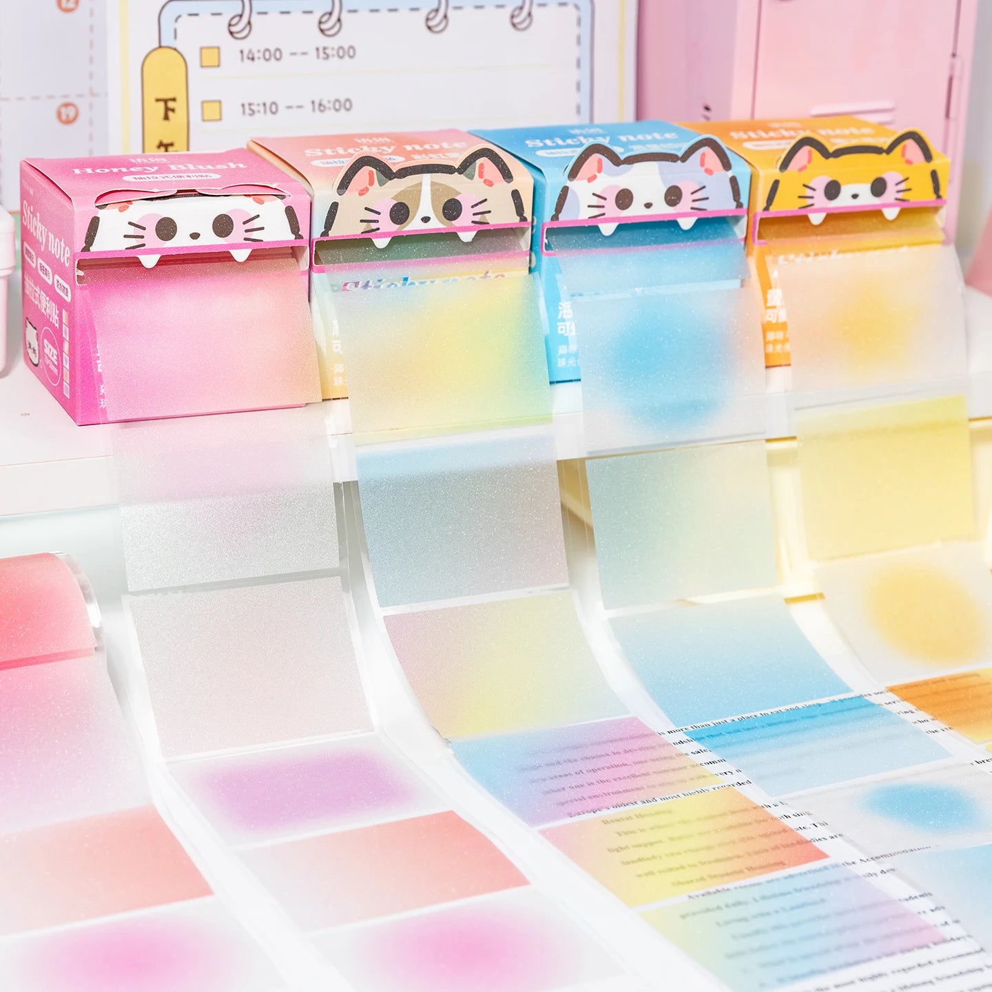 110 Pcs/Box Pull-out Memo Pad Creative Sticky Note Adhesive Labels Sticker DIY Scrapbooking Stickers Student Tearable Notepad Qme