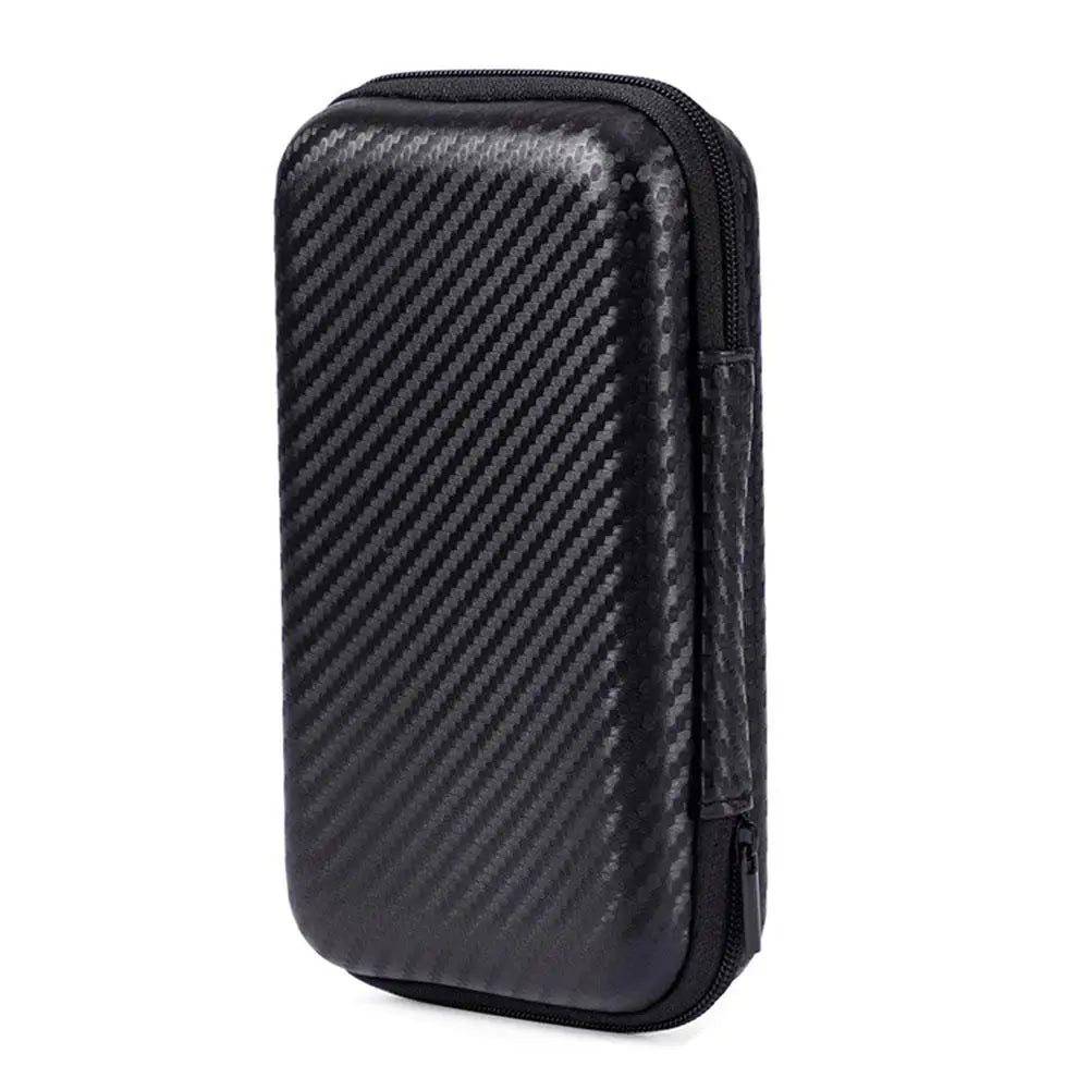 EVA Hard Protective Case For R35S/R36S Portable Game Console Bag Carbon Fiber Patterned Game Console Storage Bag Game Accessory Qme